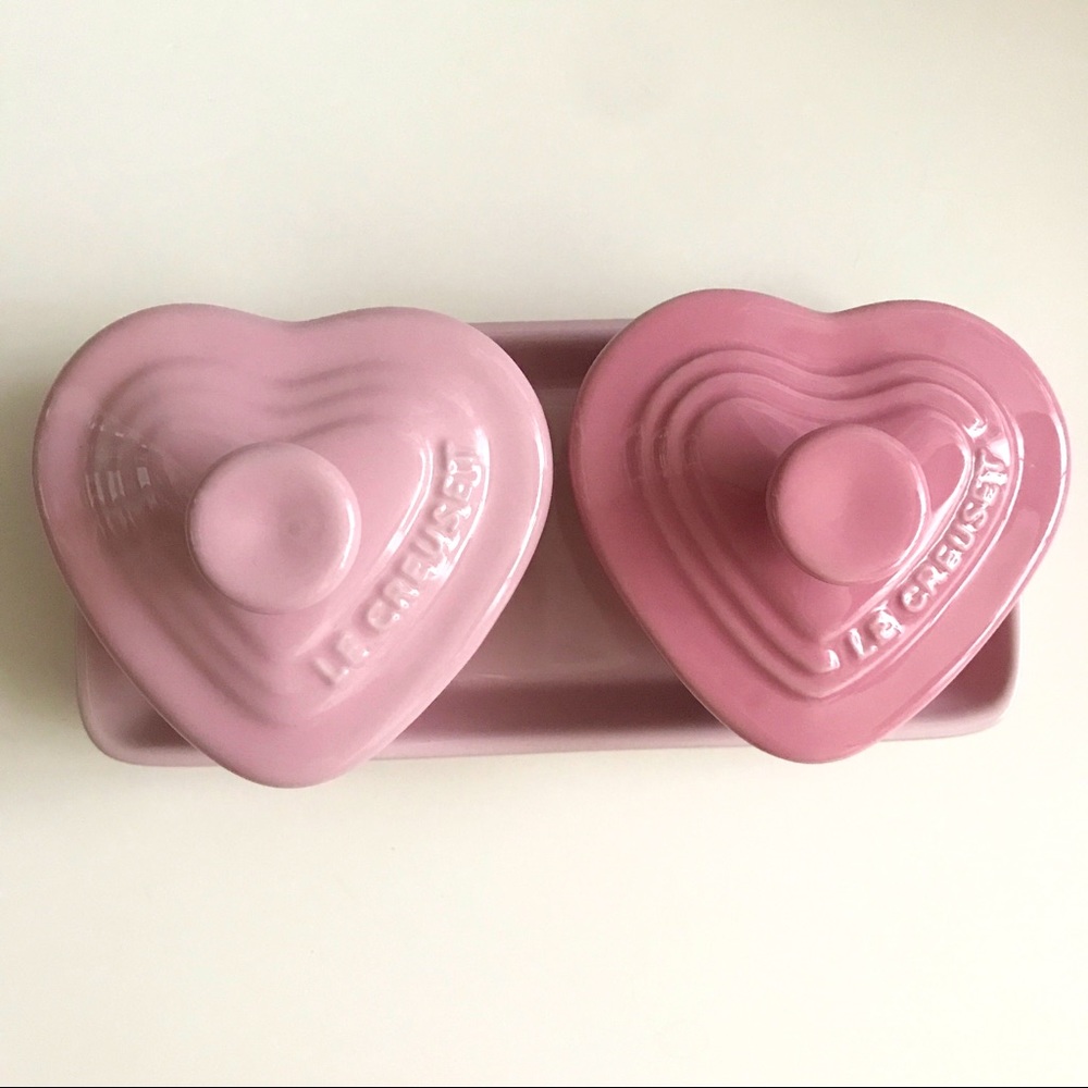 Le Creuset Pink Heart Petite Mini Ramekin D’Amour Set Japan Limited Edition